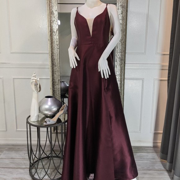 B Darlin Dresses & Skirts - Dark Burgundy Maroon Formal Evening Prom Dress Gown